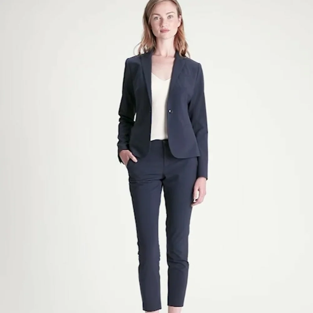 Petite Classic-Fit Washable Italian Wool-Blend Bla - Picture 4 of 15